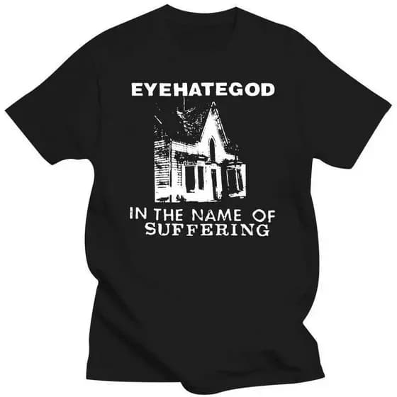 Camiseta Casual Solta Estampada 100% Algodão Eyehategod Camiseta Casual de Manga Curta Para Homens Sofrendo