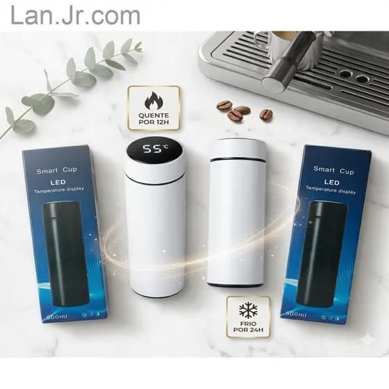 Garrafa Térmica Smart 500ml com Sensor de Temperatura LED Digital7G5L891L