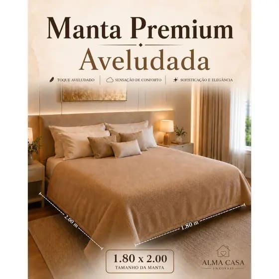 MANTA LISA COBERTOR CASAL SOFT SUPER PREMIUM TOQUE MACIO QUENTINHO