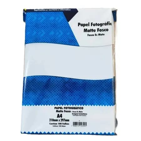 Papel Fotográfico Matte Fosco 170g A4 100 Folhas Foto Premium MASTERPRINT
