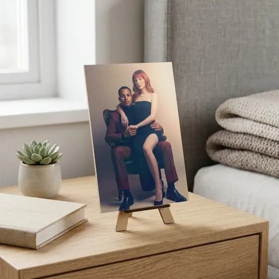 Quadrinho Personalizado com Foto Suporte Placa Decorativa Quadro Mesa Estante Decoração Criança