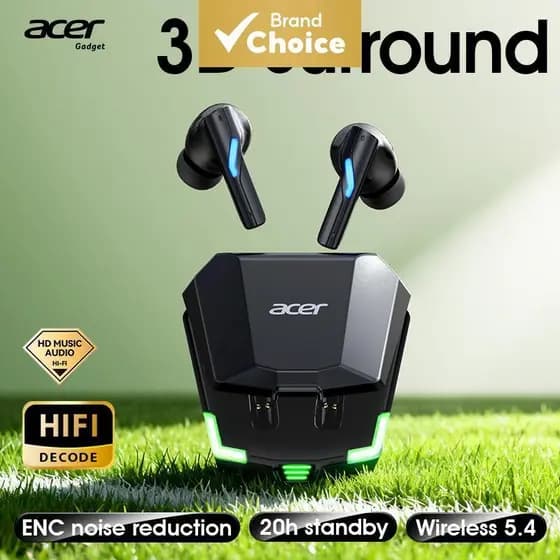 Acer OHR625 Fones De Ouvido Sem Fio Bluetooth Com Microfone Fone 3.8g Estojo De Carregamento Portátil Leve Tipo-C Magnét