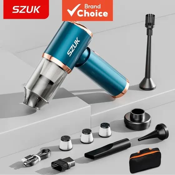 Aspirador de pó de carro mini SZUK 165000Pa, aspirador de pó potente com forte sucção, portátil e sem fio, ideal para