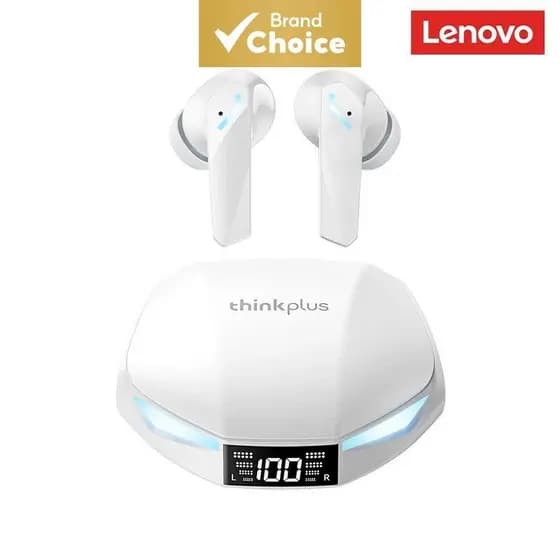 Fones de Ouvido Bluetooth 5.4 Lenovo Thinkplus XT53 TWS – Fone Gamer Sem Fio, Resistente à Água, Display LED Digital,
