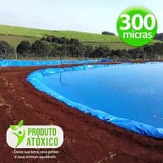 Lona Impermeável Azul CK300 2x3 Mts para Lago Tanque Aquicultura e Reservatório