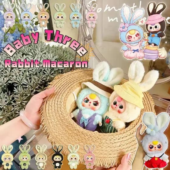 Bebê Três Macaron Caixa Cega 100 % Original Bonito Na Moda Boneca De Pelúcia Brinquedos De Presente De Aniversário