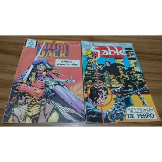 2 Gibis HQs Antigos nº 1 Jon Sable e Grim Jack