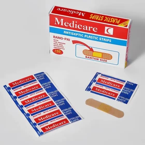 100 unidades/pacote kit de primeiros socorros transparente tipo (band-aids)