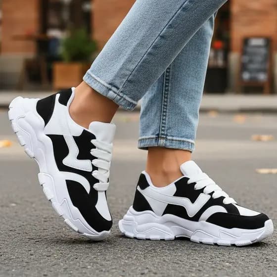 Tênis Chunky Tratorado Marts Plataforma Feminino Confortável Estilo