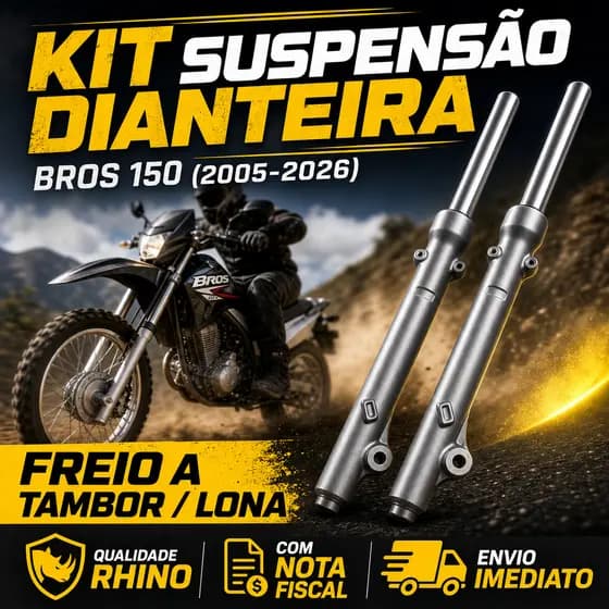 Kit de suspensão garfo dianteira para Bros 150 FREIO A LONA / tambor 2005 a 2026