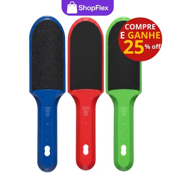 Kit 3 Und Lixa para pé Dupla Face Removedor De Calos Pedicure Cores Sortidas