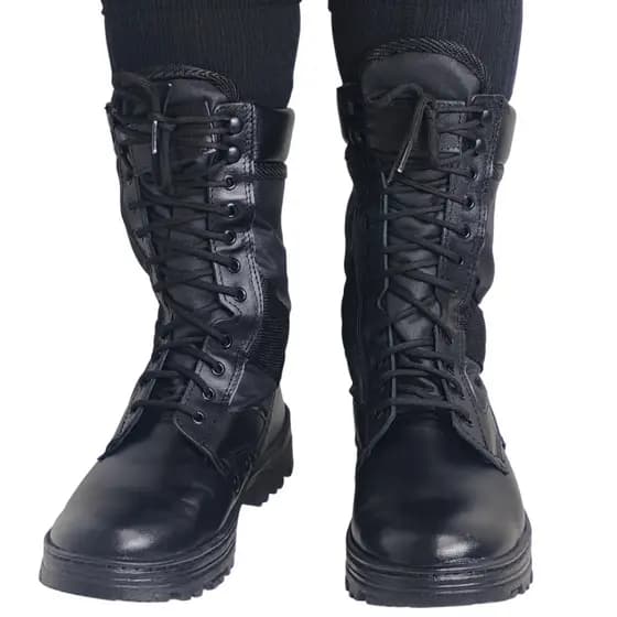 Coturno Bota Militar Motoqueiro Sem Ziper Solado Resistente com Biqueira