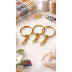Argola para Chaveiro Dourada ou prata – Pacote com 200g