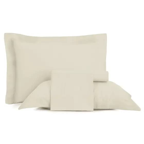 Jogo de Cama Casal Altenburg Cetim 300 Fios Bege