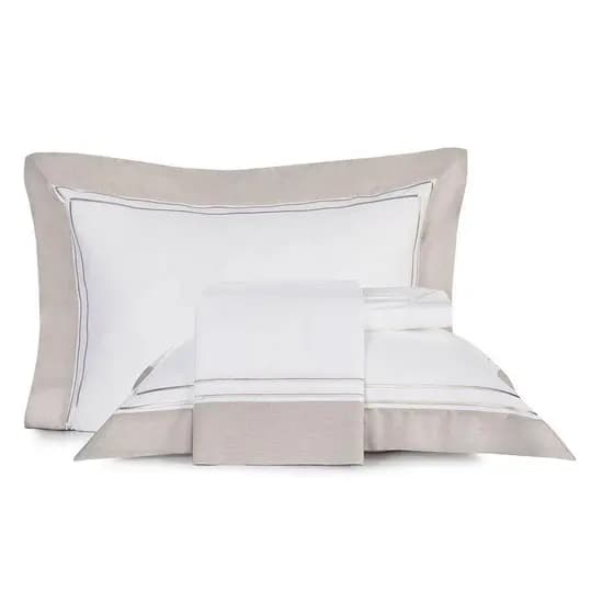 Jogo de Cama Casal 4 Peças Altenburg Cetim 300 Fios Essential Bege