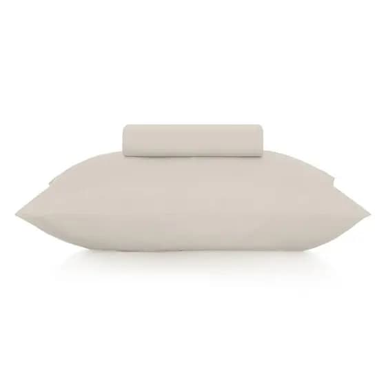 Jogo de Cama Solteiro Completo Altenburg Toque Acetinado Bege Porcelana