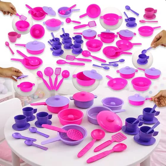 Kit Panelinhas Infantil Peças Cozinha Brinquedo Utensílios Comidinha Educativo Criança