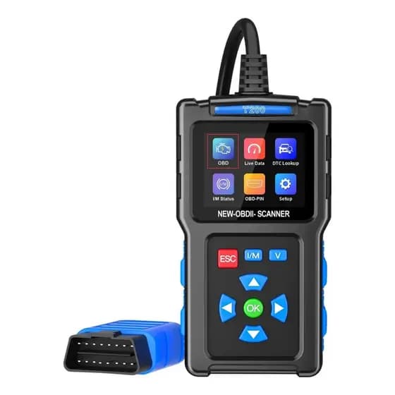 Scanner Automotivo OBD2 T200 Leitor de Código Profissional Diagnóstico Veicular em Teste de Bateria