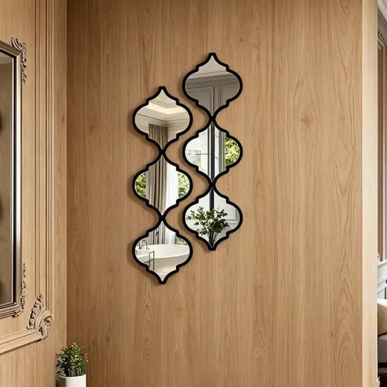 Painel decorativo de parede 3D em acrílico autoadesivo de dupla camada, estilo marroquino, para decoração de, model