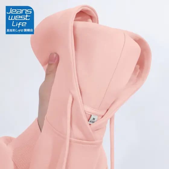 Zhenweisi LIFE rosa moletom com capuz feminino 2026 novo estilo estilo quente estilo preguiçoso jaqueta superior feminin