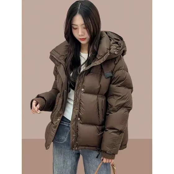 Roupas femininas 2026 novo estilo outono inverno algodão acolchoado jaqueta de algodão acolchoado jaqueta de comprimento