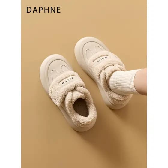 Daphne botas de neve de sola grossa de pelúcia feminina 2026 inverno novo estilo venda quente sapatos de algodão quente