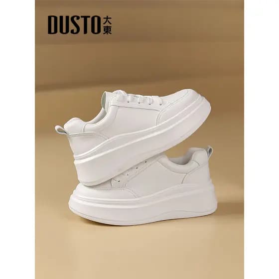 Dadong sapatos brancos de sola grossa femininos 2026 novo estilo de venda quente outono inverno sapatos femininos All-Ma