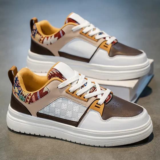 Sapatos masculinos verão 2026 novo estilo Retro contraste cor tênis casuais influenciador masculino venda quente All-mat
