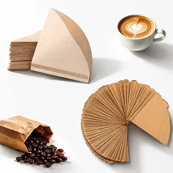 Filtro de Papel Marrom Café 101 102 Kit Compatível Coador Drip Não Branqueado