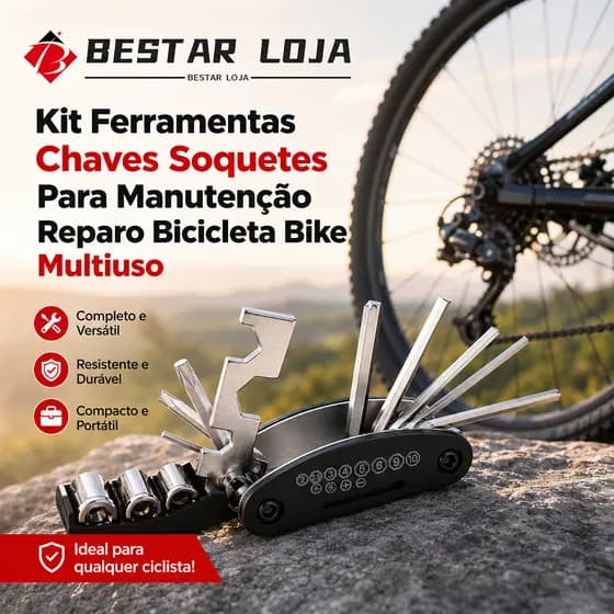 BESTAR LOJA Kit Ferramentas Chaves Soquetes Para Manutenção Reparo Bicicleta Bike Multiuso