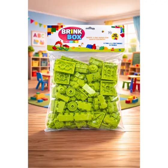 Brink Box - Blocos de Montar (Peças educativas) Kit com 20 peças - Pelasti