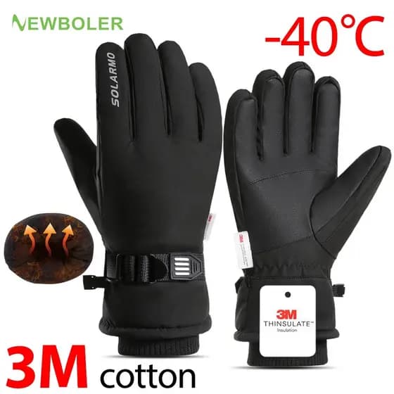 À Prova Dwaterproof Água Inverno Quente Luvas De Ciclismo Esportes Ao Ar Livre Correndo Equitação Motocicleta Esqui Tela