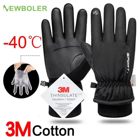 Homens Luvas De Inverno À Prova Dwaterproof Água Ciclismo Esportes Ao Ar Livre Correndo Motocicleta Esqui Tela Sensível