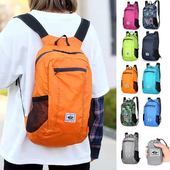 À prova d'água, confortável e seca, flexível e compacta, design leve, bolsas de piquenique dobráveis, mochila dobrável.