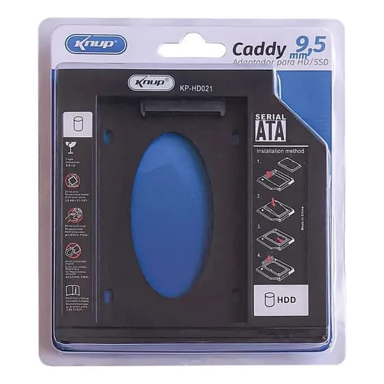 Knup - Case Ssd 2,5 Hd Notebook Caddy Sata 9,5mm Kp-HD021
