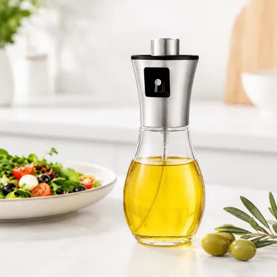 Borrifador de Azeite Spray Pulverizador Óleo 200ml Culinário Cozinha Salada Churrasco Saudável Prático OleoSpray™