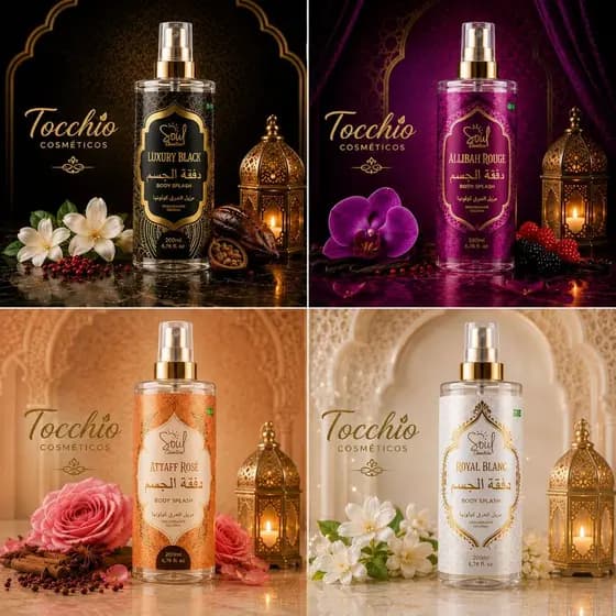 KIT 12 Body Splash ARABE SOUL FEMININO 200ML DESODORANTE PERFUME CORPORAL, ALTA FIXAÇÃO, DIA E NOITE
