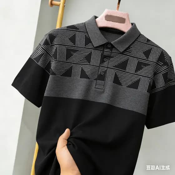 Camisa Polo Masculina Para Roupas Masculinas Negócios Estilo Casual Minimalistas Topos Oversized Padrão Retro Ao Ar Livr