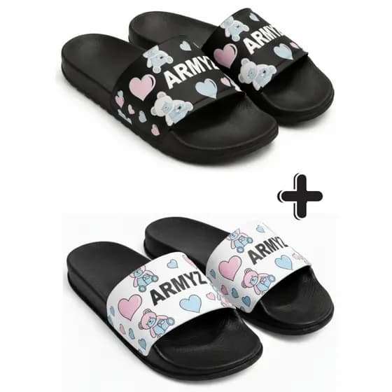 Kit 2 Pares Chinelo Slide Feminino Confortável Leve Macio Antiderrapante
