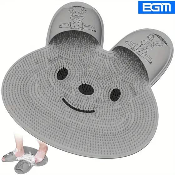 BGM-Tapete de Banheiro Box Antiderrapante Massageador Limpeza Pés