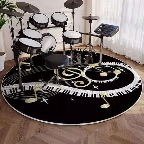 Tapete de isolamento acústico especial para tambor de Rack, absorção de choque redonda, tapete antiderrapante, Piano dom