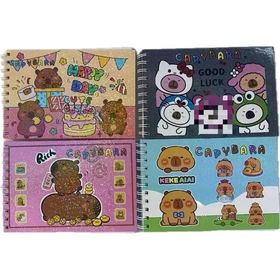Livro Para Colorir Capivara 50 Páginas Capa Dura E Flexível Caderno Pintura Coloring Desenhos ele