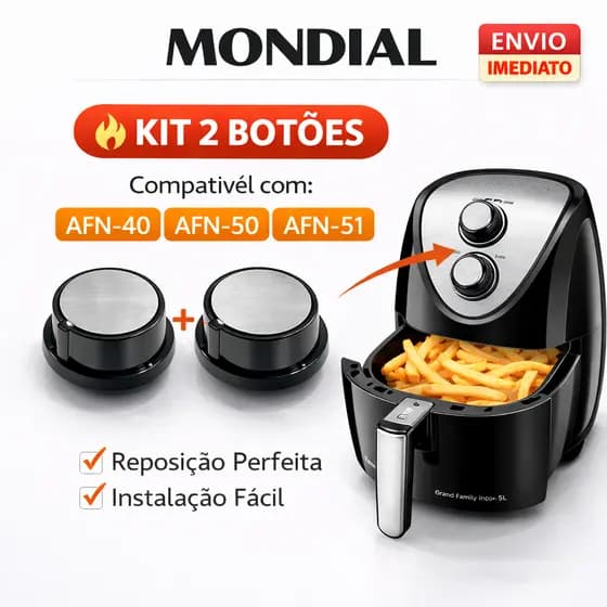 Kit 2 Botões Air Fryer Mondial AFN-40 AFN-50 AFN-51 Original