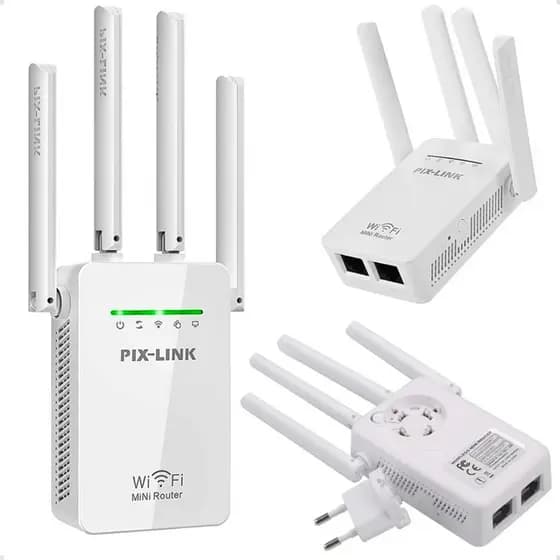 Roteador Repetidor WiFi 1200Mbps 4 Antenas Wireless Pix-Link