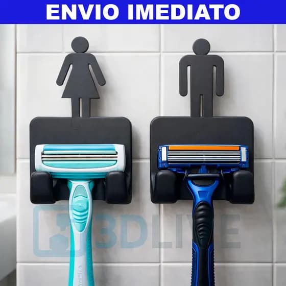 Suporte para Lâminas de Barbear Adesivo com Personagem