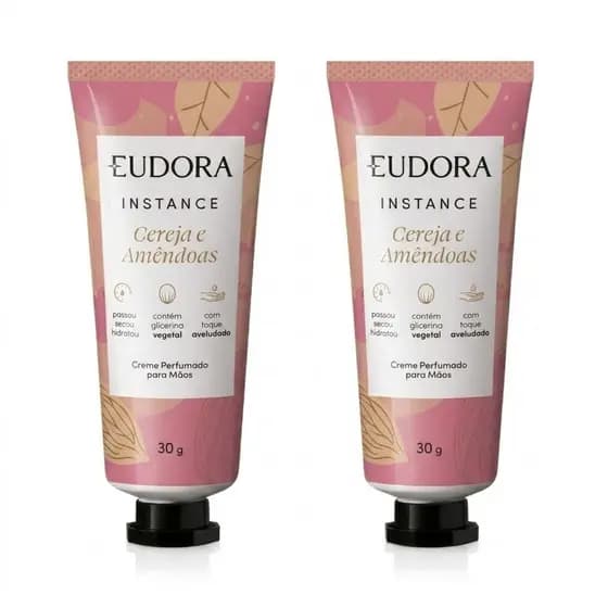 Combo Instance Cereja e Amêndoas: Creme para Mãos 2x30ml