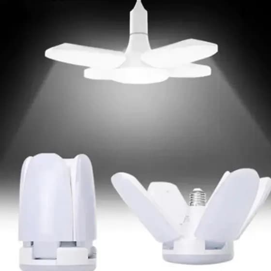 Lâmpada Led 80W/60W Pétalas Girassol Dobrável 6500k Ajustável Super Branco Bivolt Multifuncional LevaVida