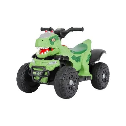Quadriciclo Infantil Eletrico 6V Brinquedo Motorizado Dinossauro Rex Verde Seguro Divertido