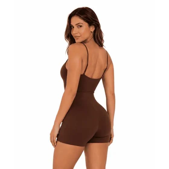 Macaquinho Feminino Academia Zero Transparência Modelagem Anatômica Suplex Premium Treino