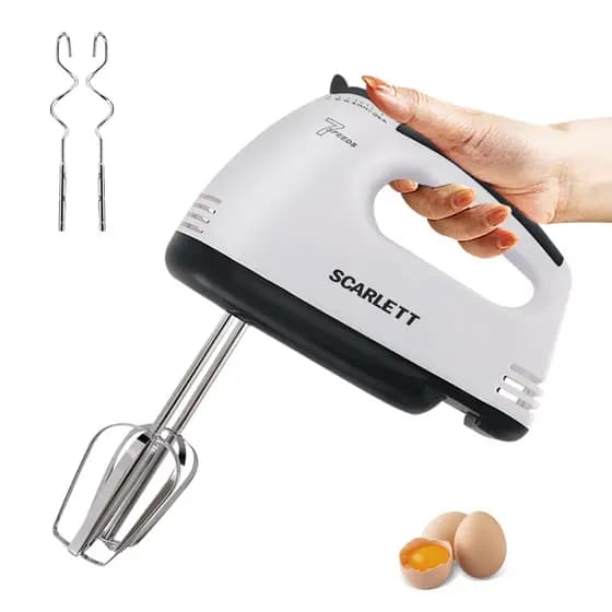 Batedeira De Mão Elétrica Bolo Chantilly 7 Velocidades 260W Batedeira Massa Bolo Ovos 110v